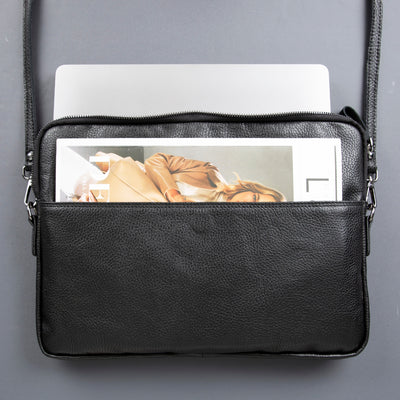 Seward Leather Laptop Bag with Shoulder Strap - MacBook Sleeve 14" & 16" 