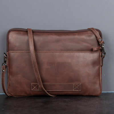Seward Leather Laptop Bag with Shoulder Strap - MacBook Sleeve 14" & 16" 