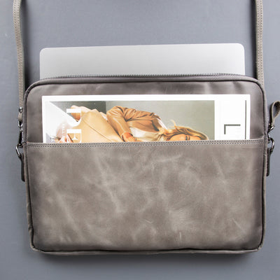 Seward Leather Laptop Bag with Shoulder Strap - MacBook Sleeve 14" & 16" 