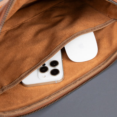 Seward Leather Laptop Bag with Shoulder Strap - MacBook Sleeve 14" & 16" 