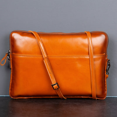 Seward Leather Laptop Bag with Shoulder Strap - MacBook Sleeve 14" & 16" 