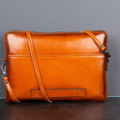 Seward Leather Laptop Bag with Shoulder Strap - MacBook Sleeve 14" & 16" 