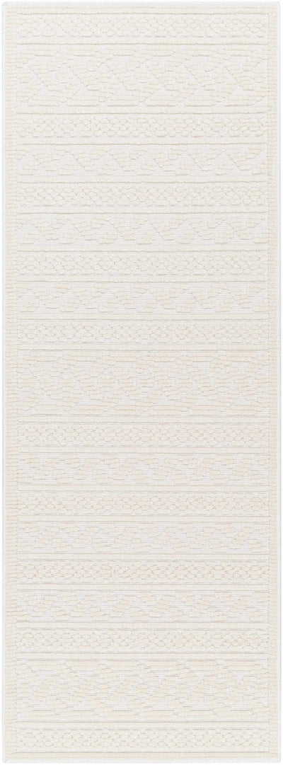 Fadey White 3D Washable Rug
