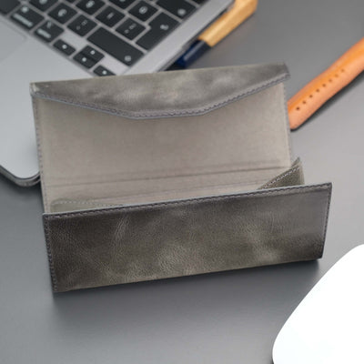 triangle leather cases for eyeglass or sunglasses - toronata - 