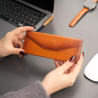 triangle leather cases for eyeglass or sunglasses - toronata - 