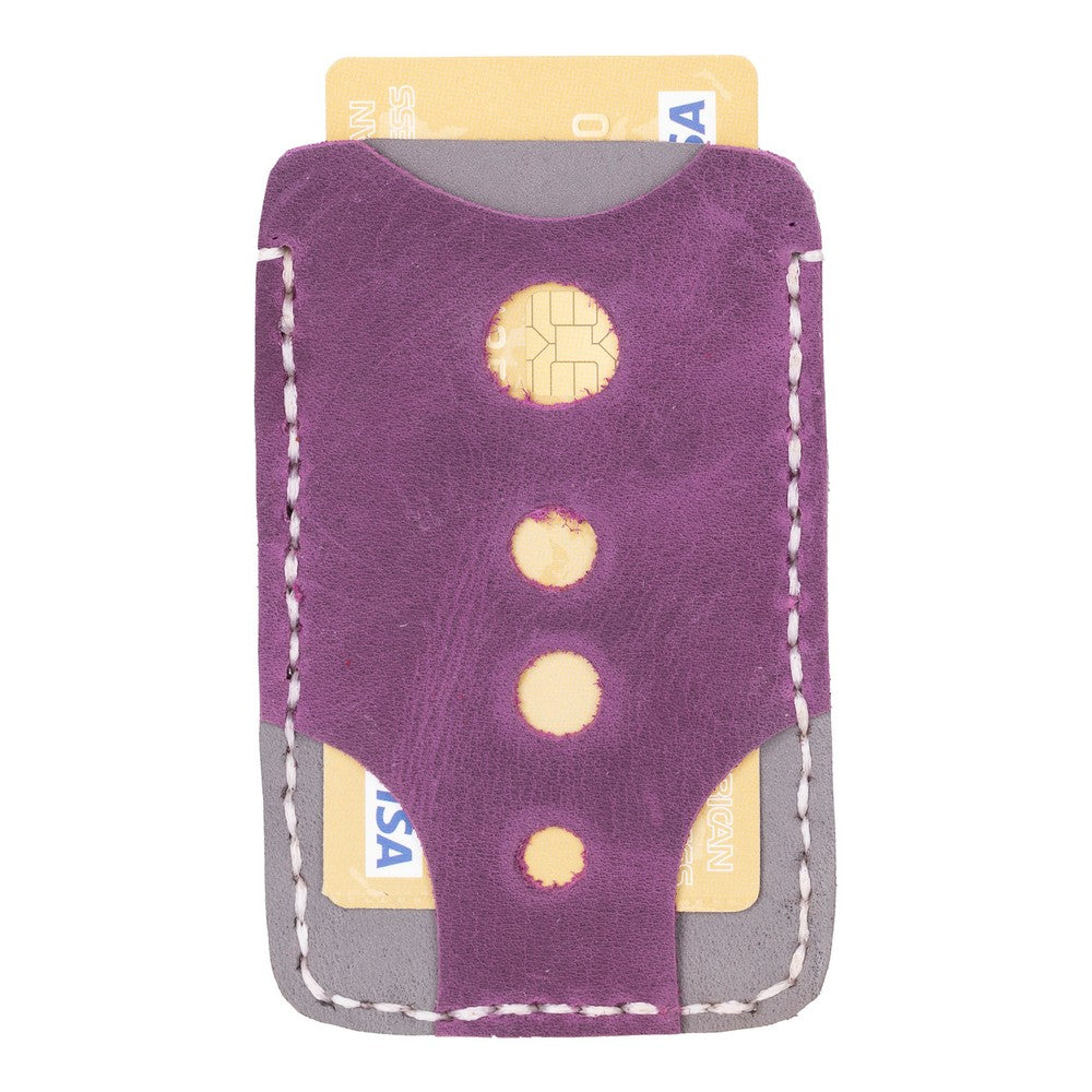 Lusso Leather Card Holder - TORONATA - color_ Purple
