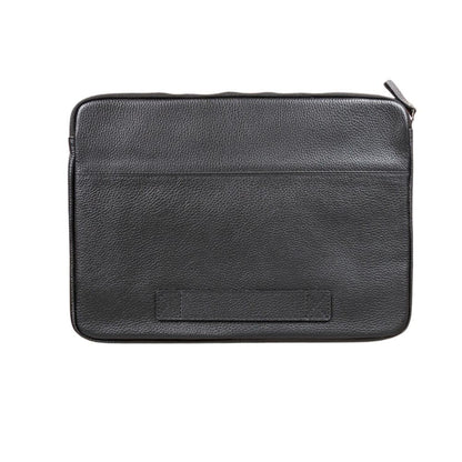 Awe Leather Laptop / Tablet Sleeve - TORONATA - color_ Pebble Black
