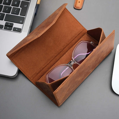 triangle leather cases for eyeglass or sunglasses - toronata - 