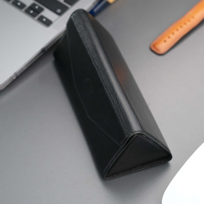 triangle leather cases for eyeglass or sunglasses - toronata - 