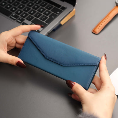 triangle leather cases for eyeglass or sunglasses - toronata - 