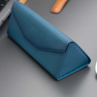 triangle leather cases for eyeglass or sunglasses - toronata - 