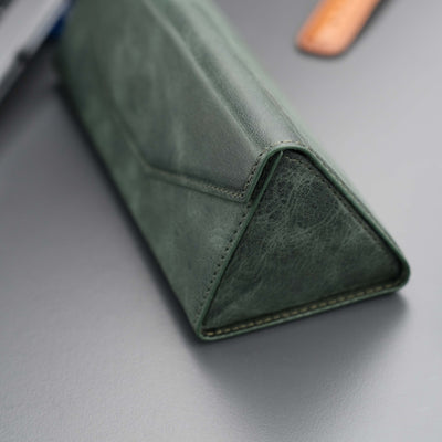 triangle leather cases for eyeglass or sunglasses - toronata - 