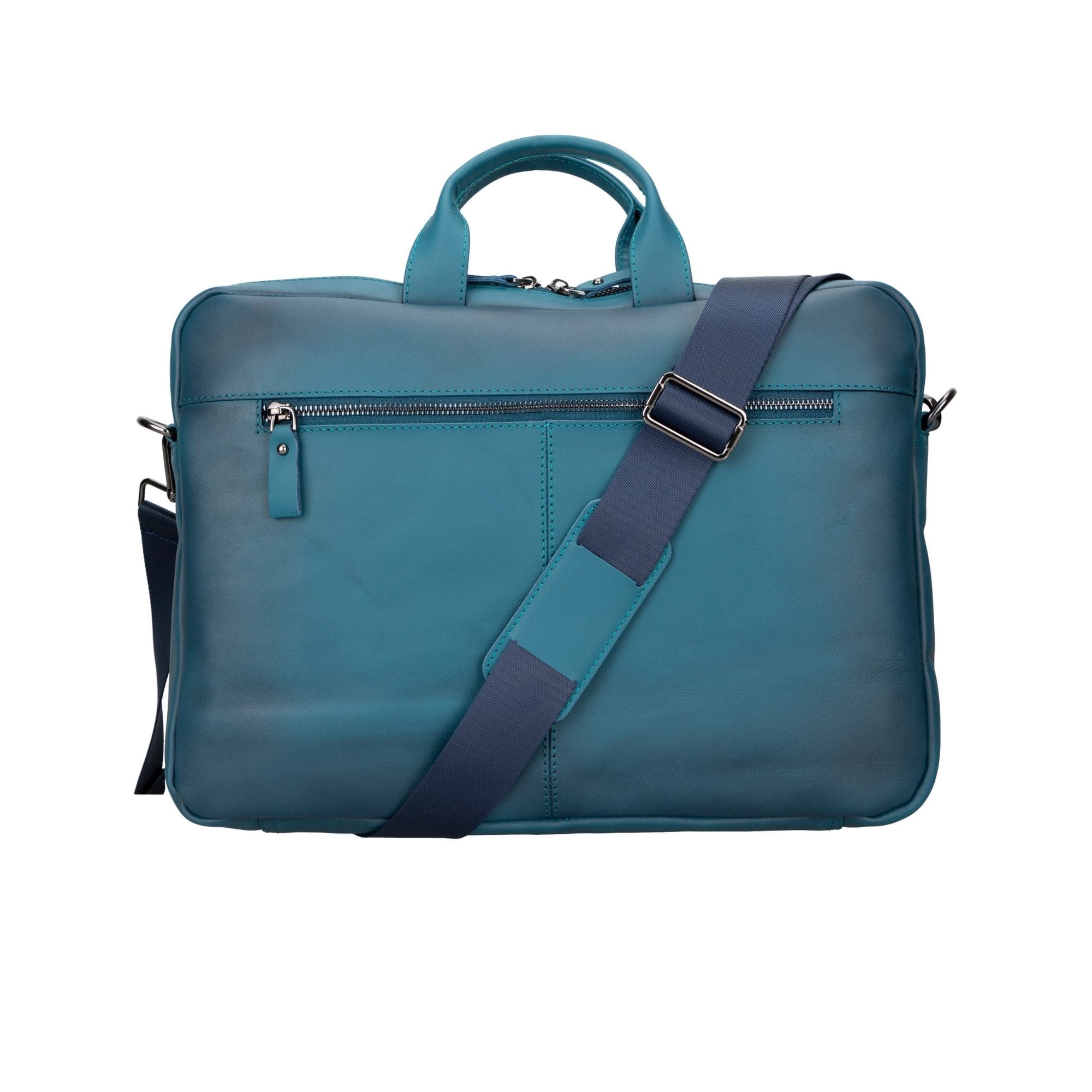 Afton MacBook Leather Sleeve and Bag - 14 Inches - Blue - TORONATA