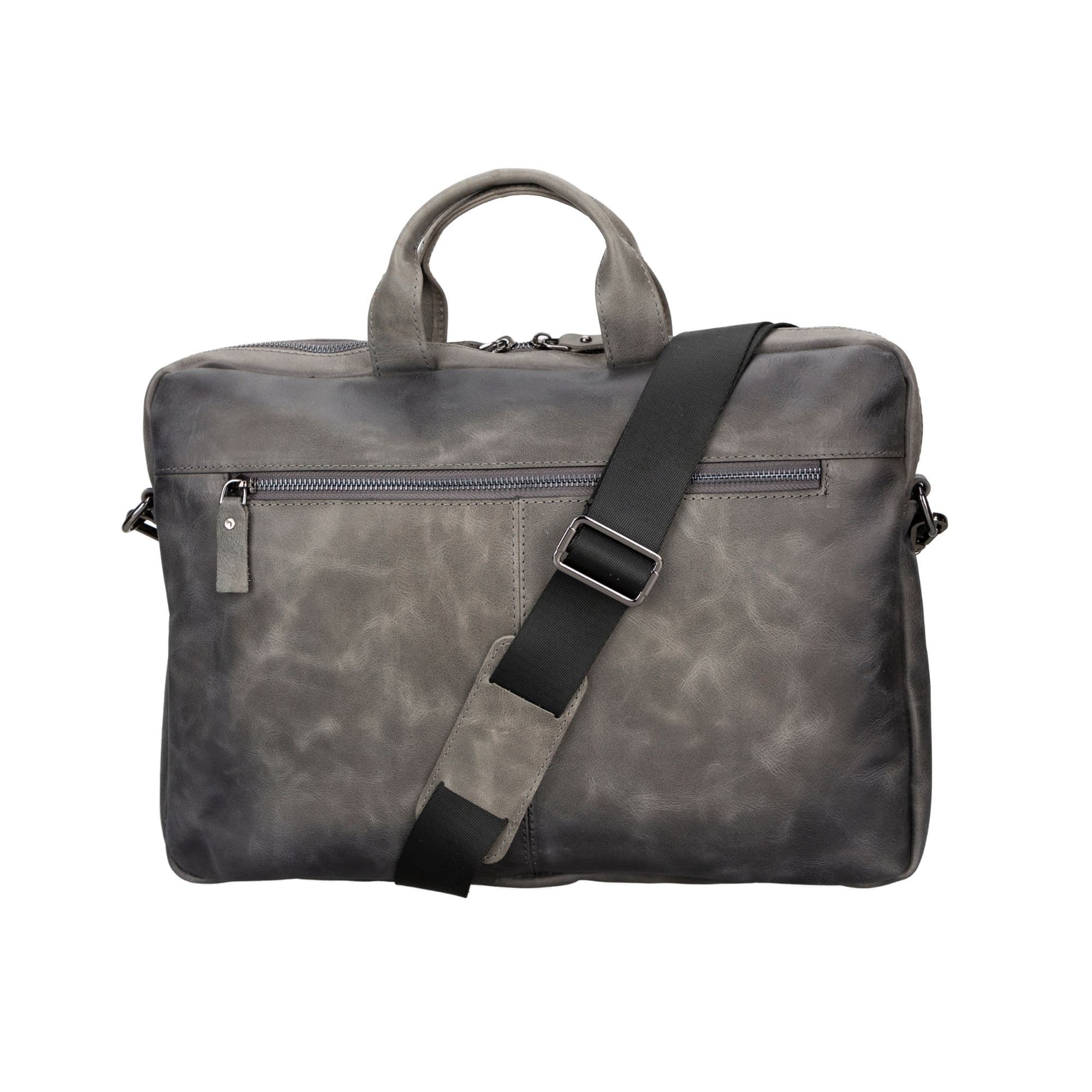 Afton MacBook Leather Sleeve and Bag - 14 Inches - Gray - TORONATA