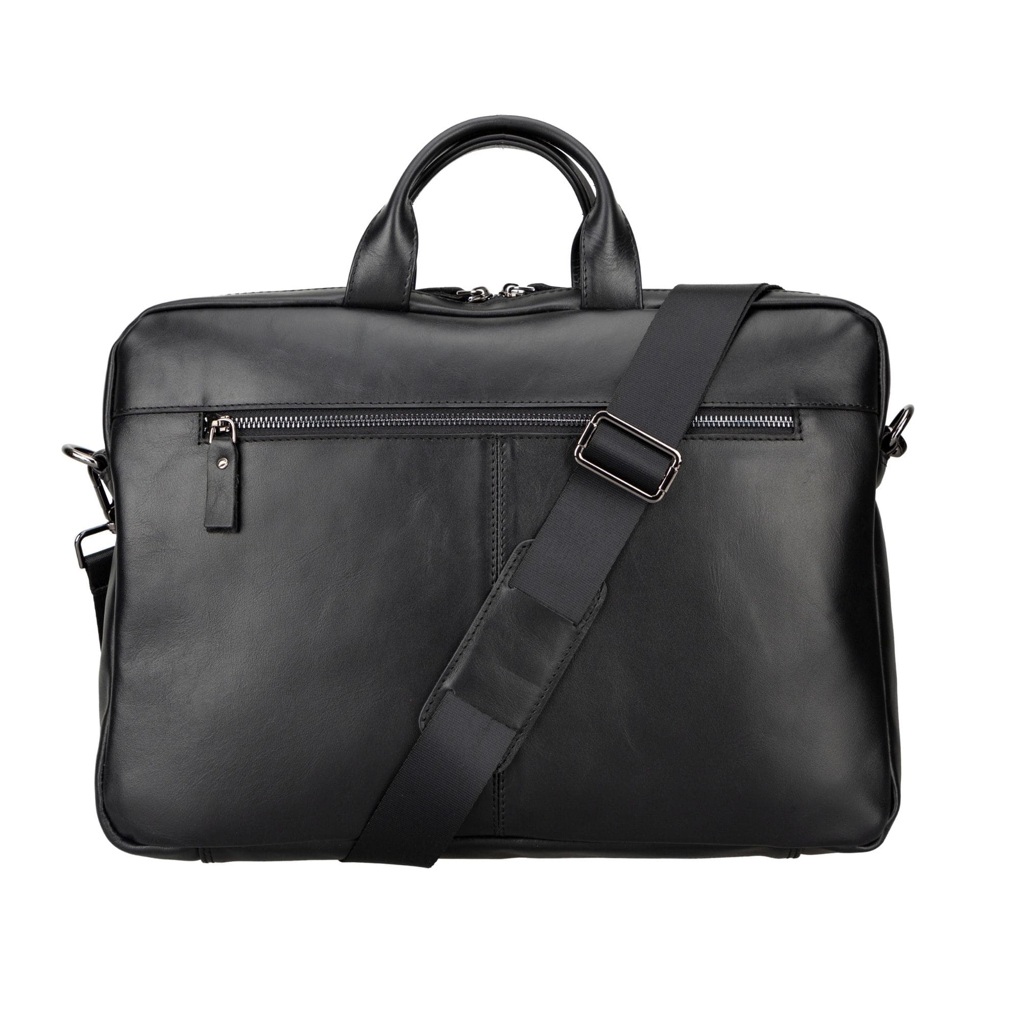 Afton MacBook Leather Sleeve and Bag - 14 Inches - Black - TORONATA