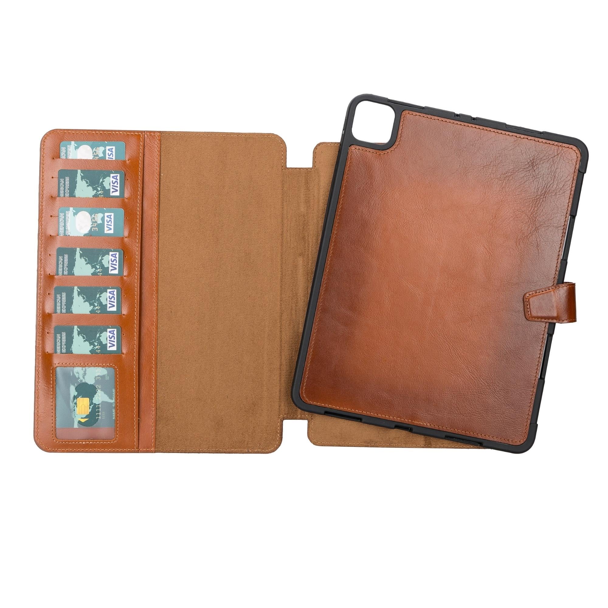 Albany Leather Wallet Case for iPad Pro 11-inch - Tan - 5th Generation-2021 - TORONATA