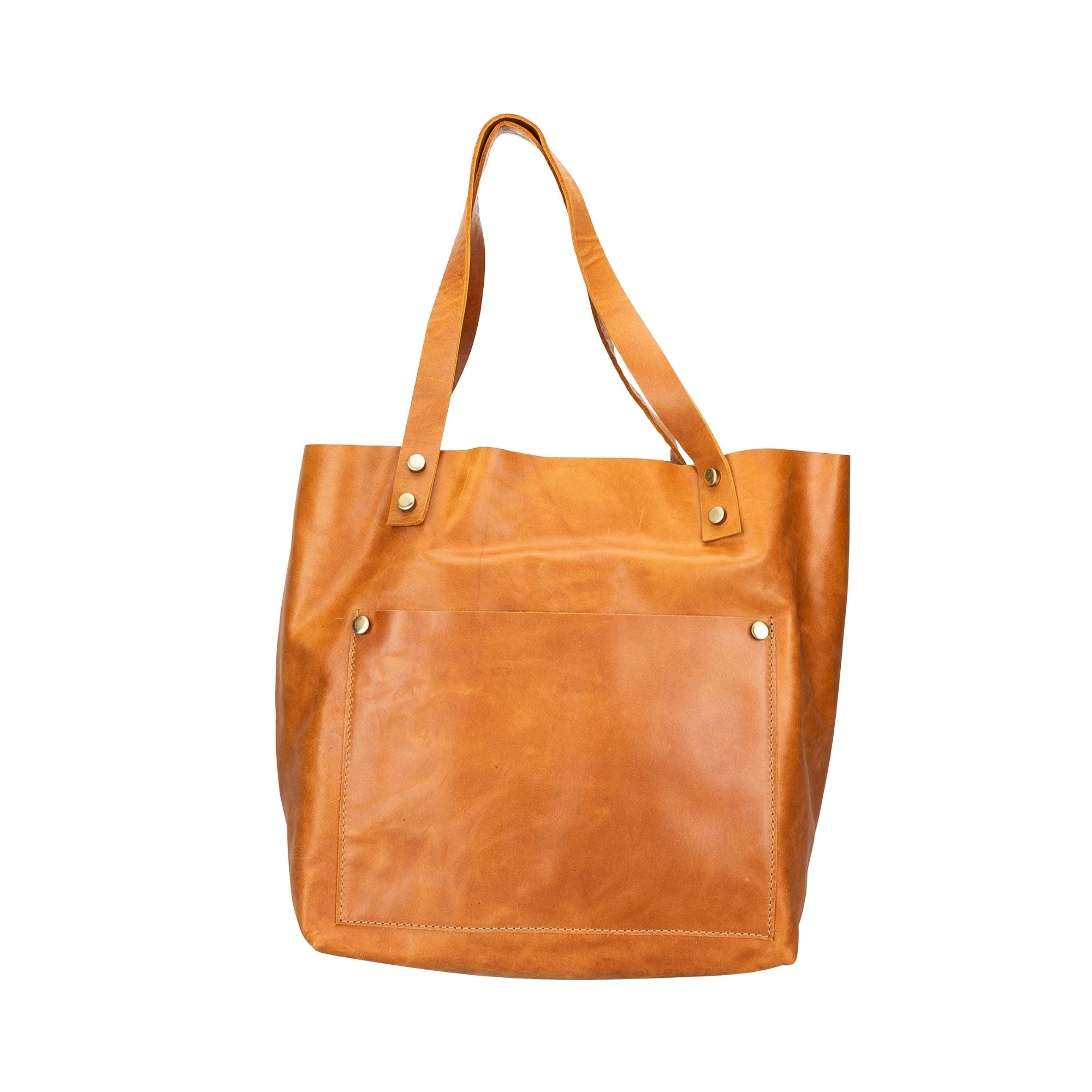 Alpine Leather Crossbody Handbag (Tote Bag) for Women - L - Tan - TORONATA