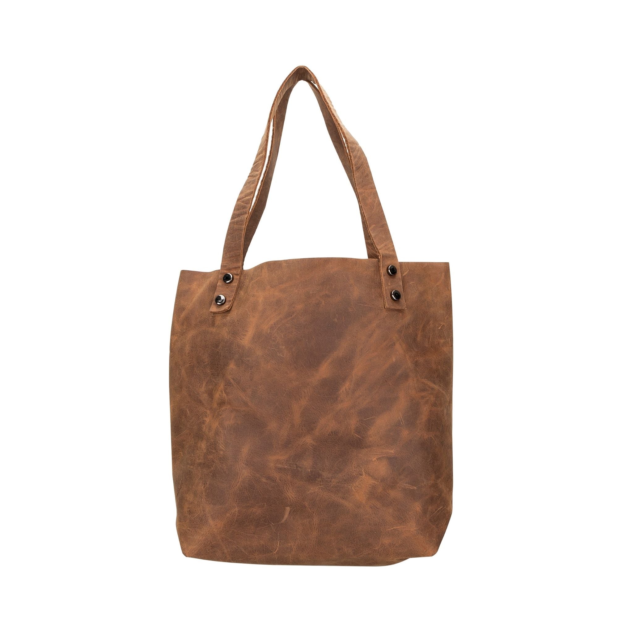 Alpine Leather Crossbody Handbag (Tote Bag) for Women - L - Dark Brown - TORONATA