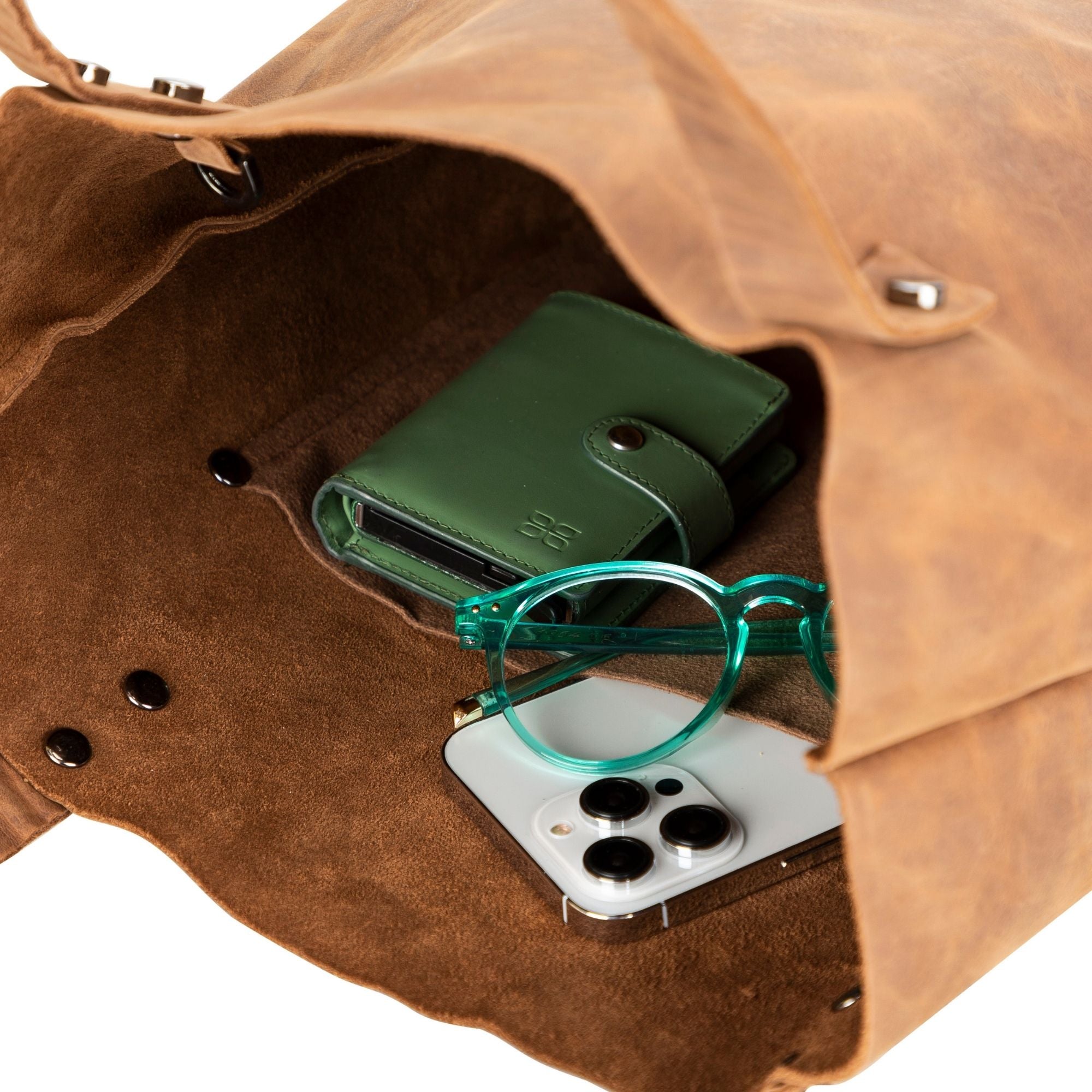 Alpine Leather Crossbody Handbag (Tote Bag) for Women - L - Dark Brown - TORONATA