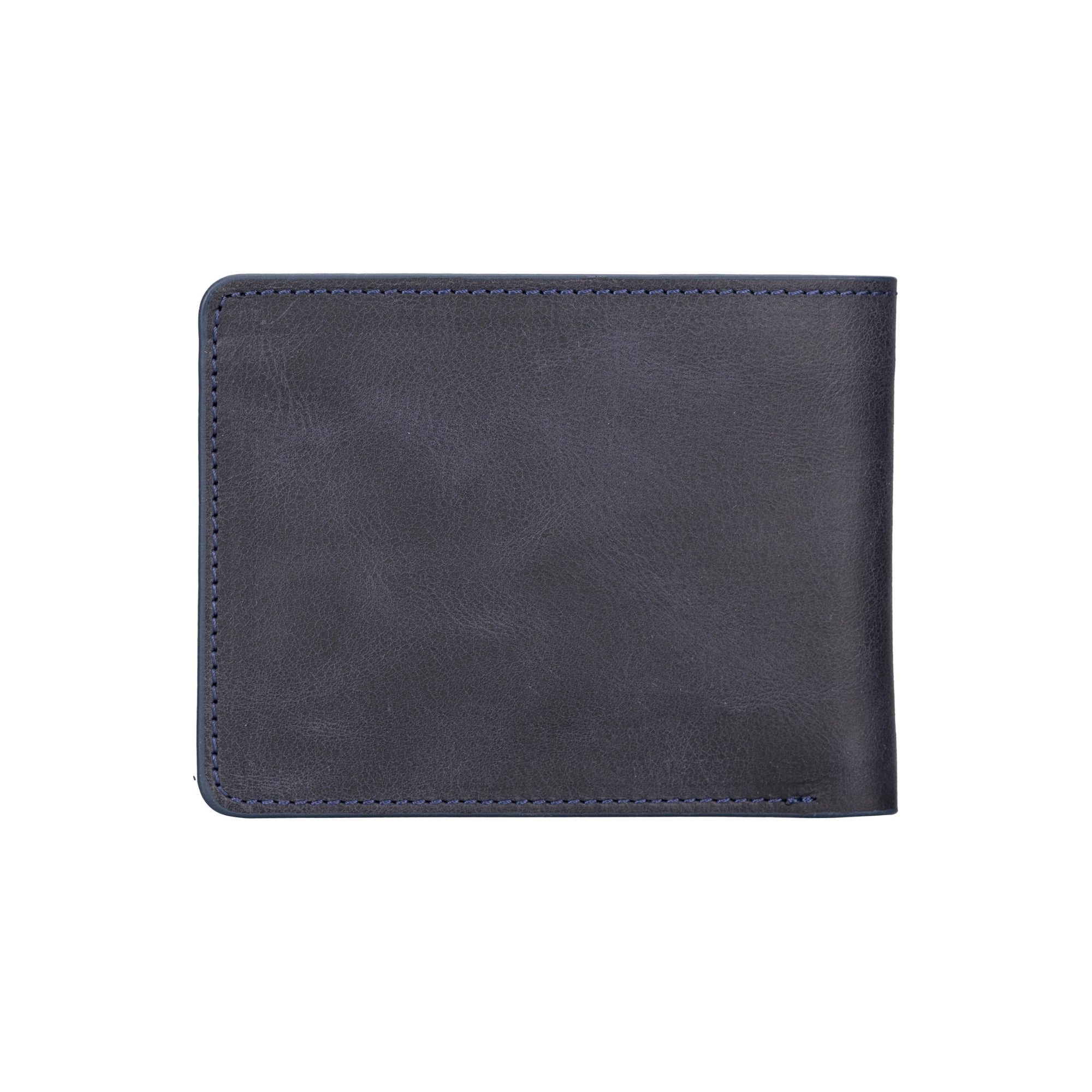 Arvada Handmade Bifold Leather Men Wallet-Dark Blue---TORONATA