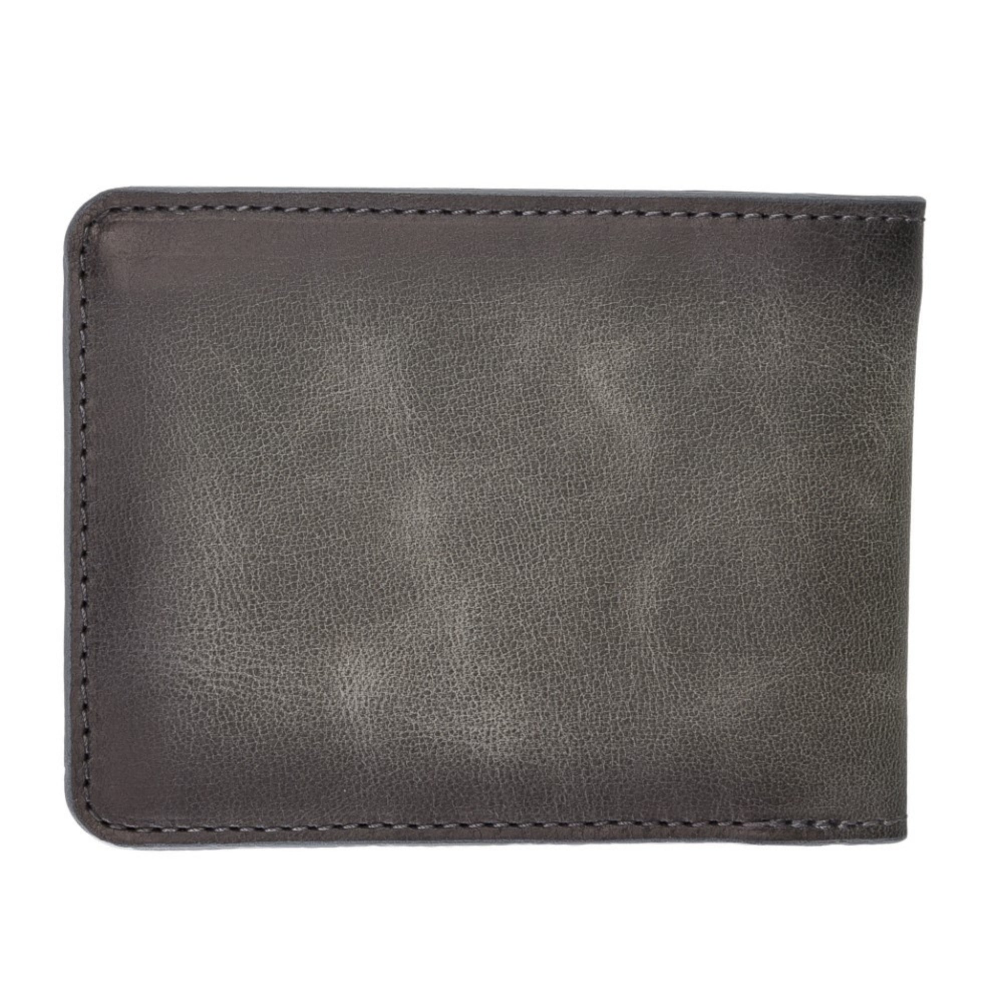 Arvada Handmade Bifold Leather Men Wallet-Dark Grey---TORONATA