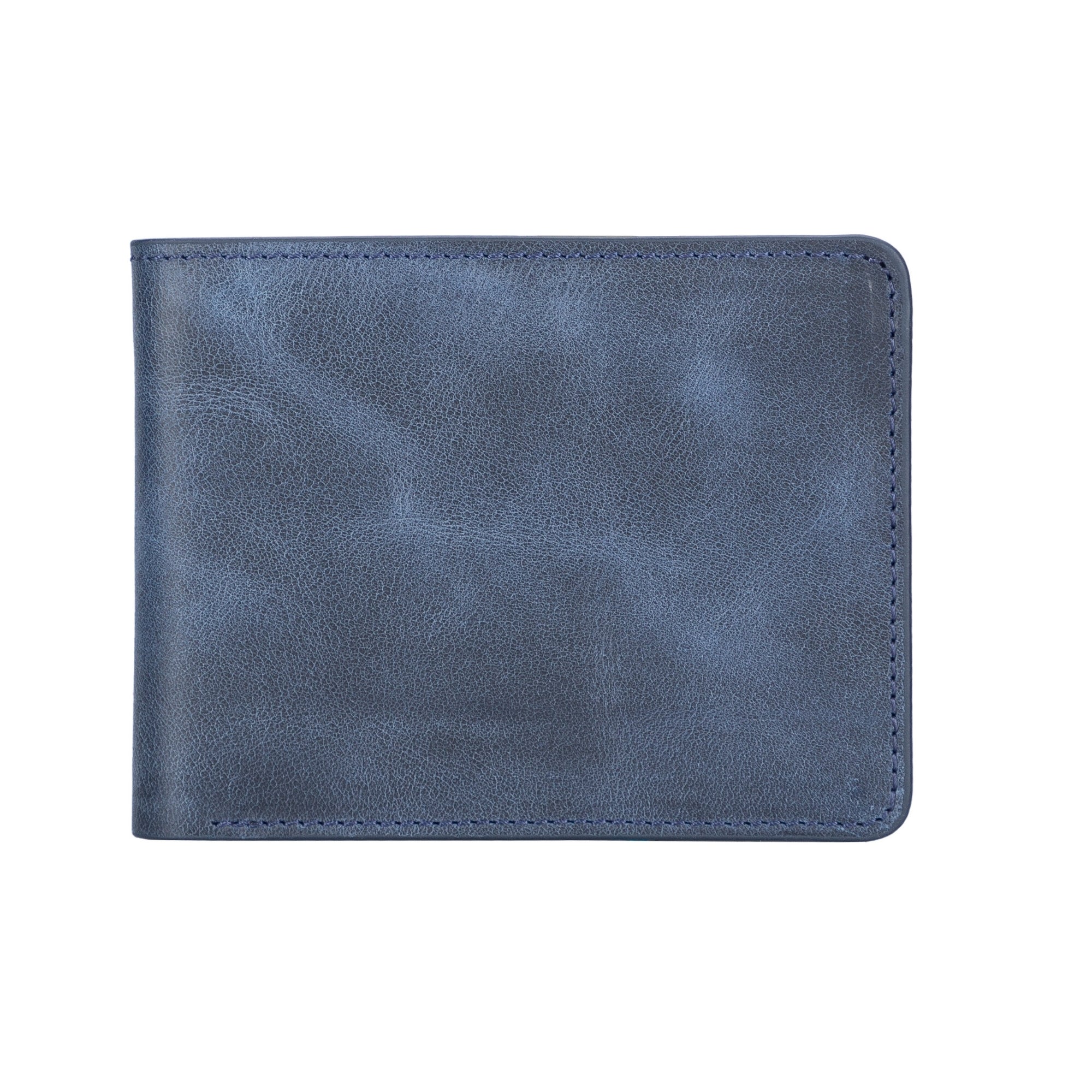 Arvada Handmade Bifold Leather Men Wallet-Navy Blue---TORONATA