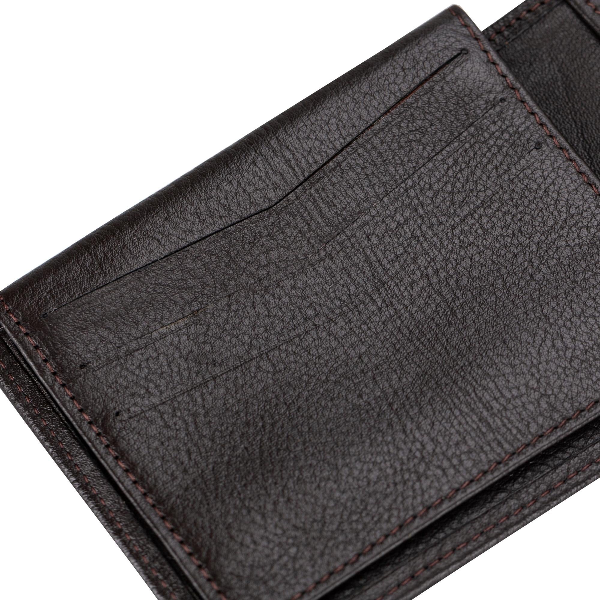 Classic Bifold Leather Wallet (Premium, Full Grain Leather), Chocolate Brown