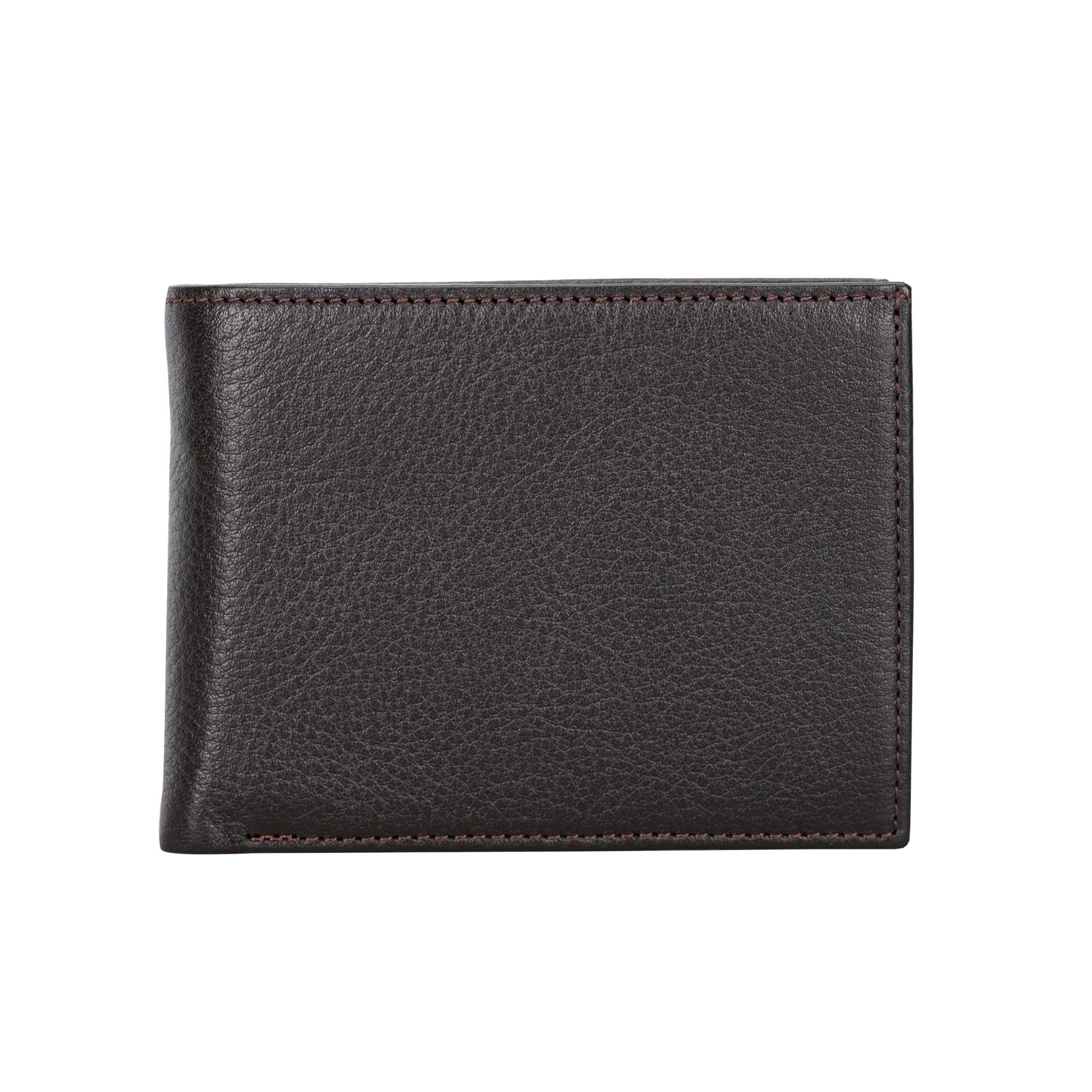 Aspen Premium Full-Grain Leather Wallet for Men-Dark Brown---TORONATA