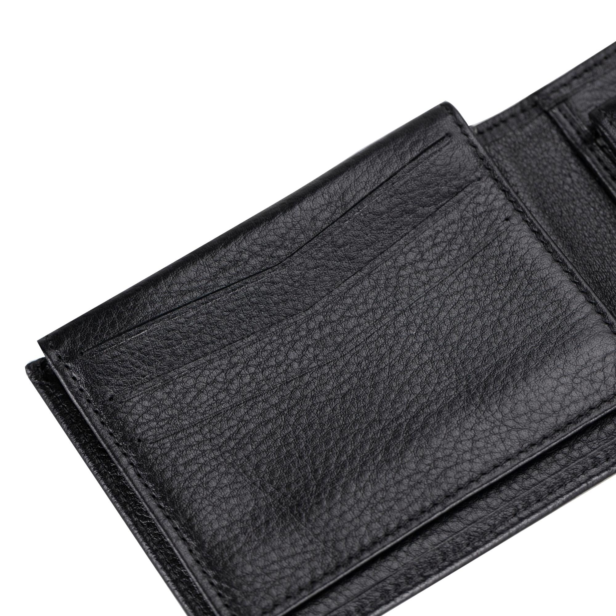 Aspen Premium Full-Grain Leather Wallet for Men-Floater Black---TORONATA