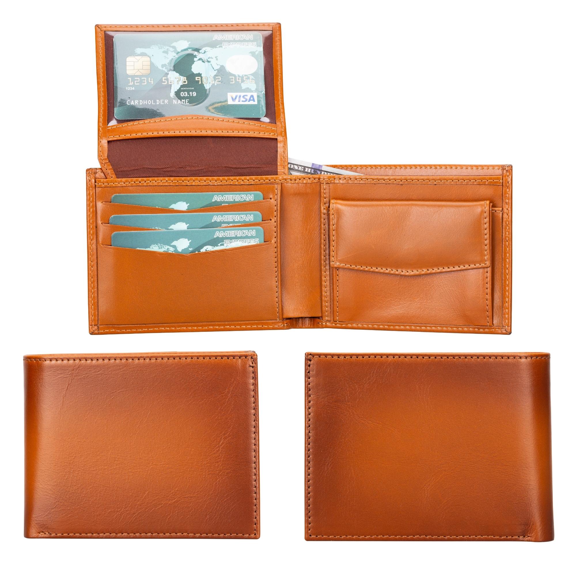 Aspen Premium Full-Grain Leather Wallet for Men-Tan---TORONATA