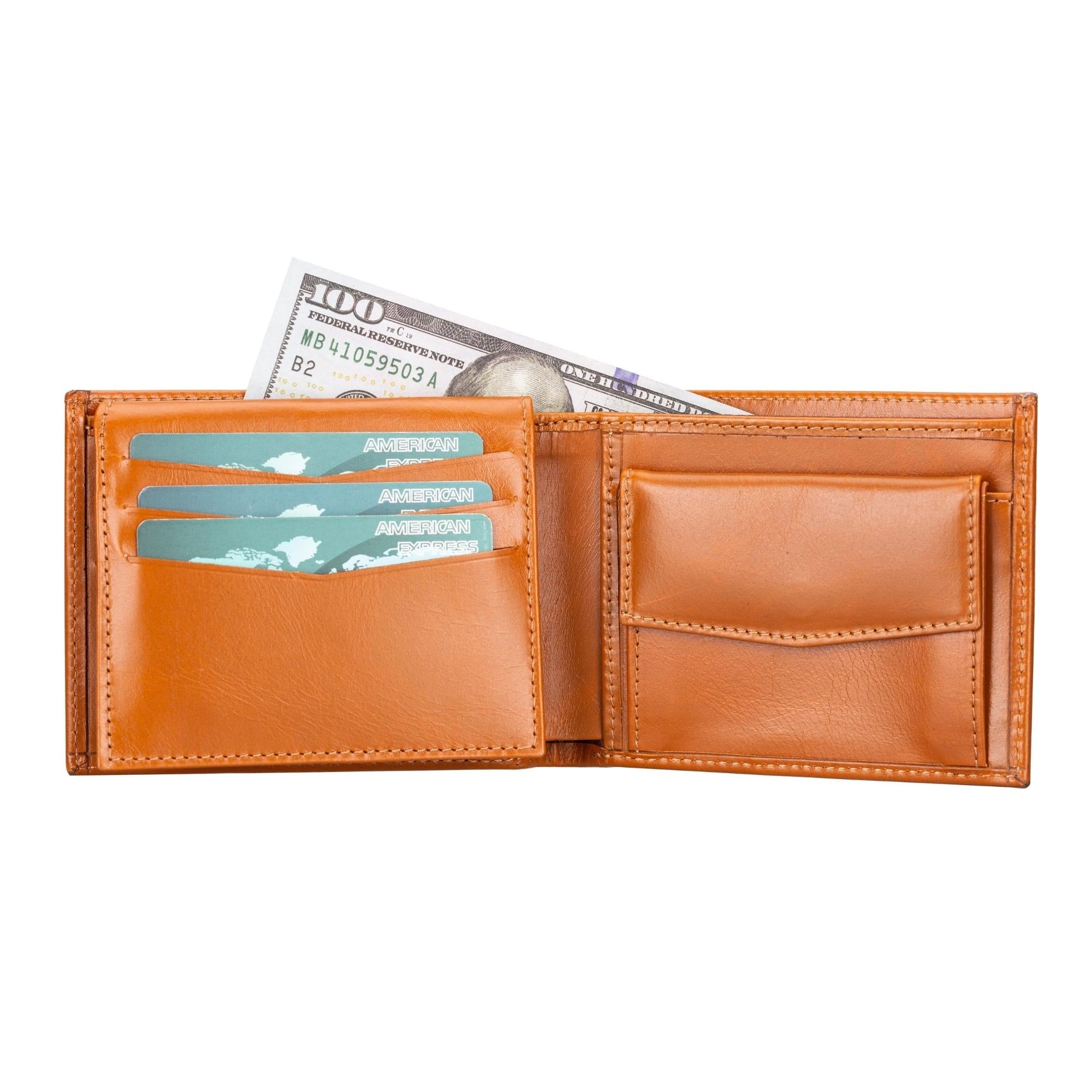 Aspen Premium Full-Grain Leather Wallet for Men-Tan---TORONATA