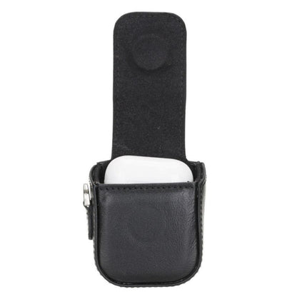 aurora luxury leather airpods case with attached wrist strap - toronata - 