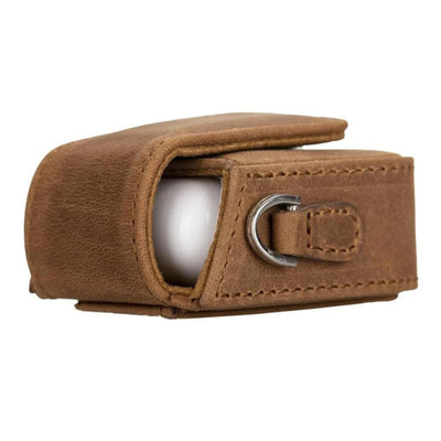 aurora luxury leather airpods case with attached wrist strap - toronata - 