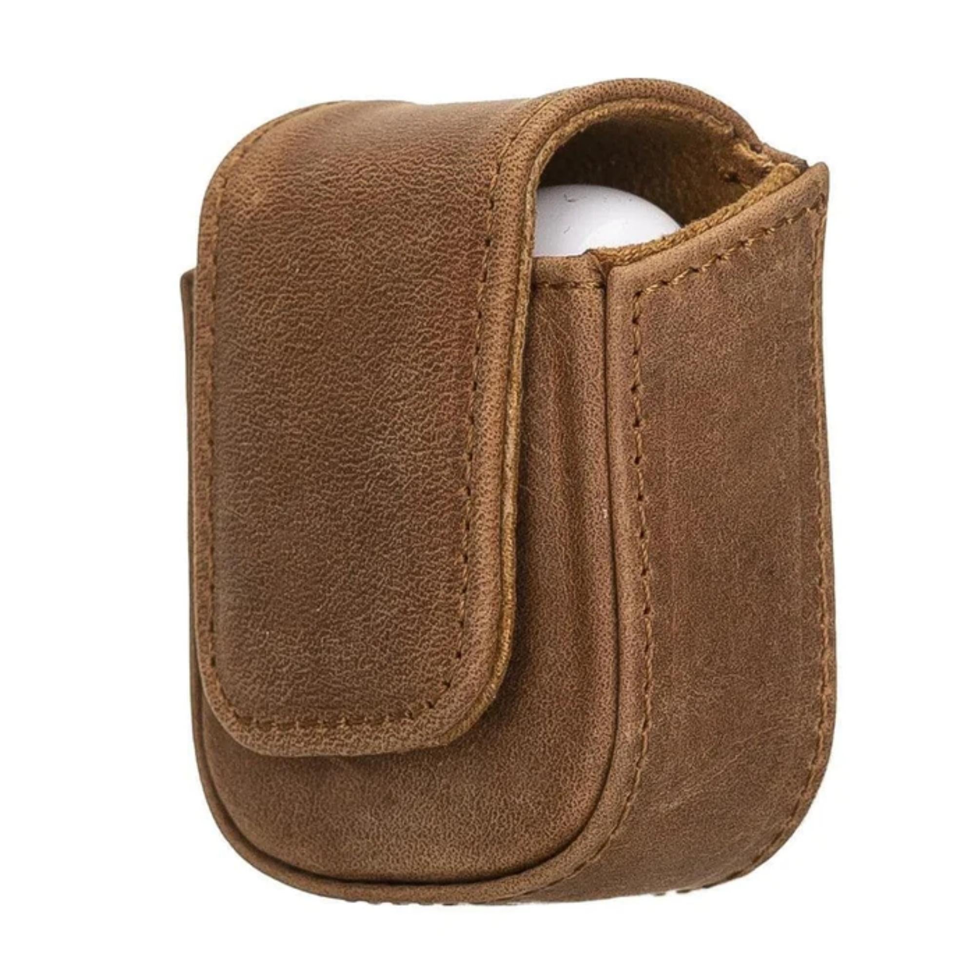 aurora luxury leather airpods case with attached wrist strap - toronata - 