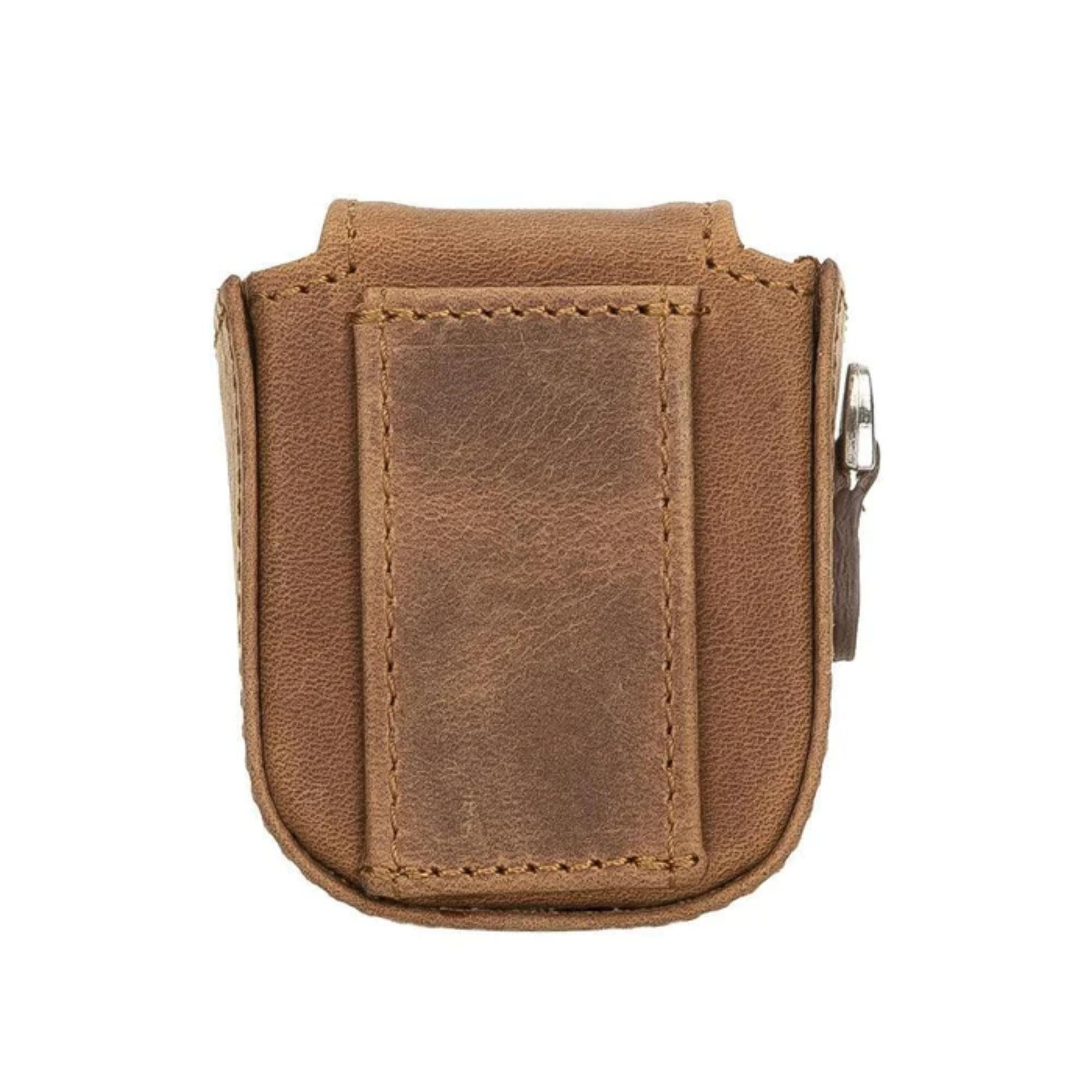 aurora luxury leather airpods case with attached wrist strap - toronata - 