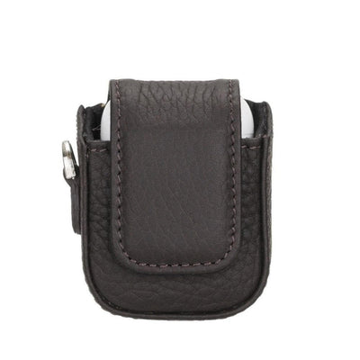 aurora luxury leather airpods case with attached wrist strap - toronata - 
