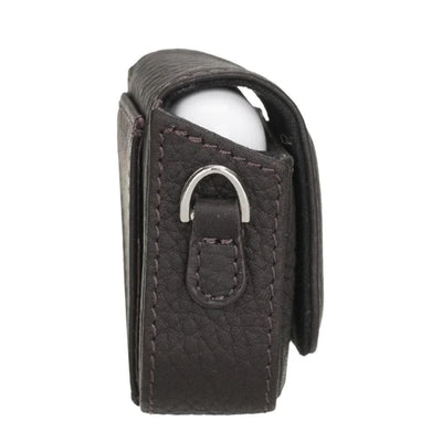 aurora luxury leather airpods case with attached wrist strap - toronata - 