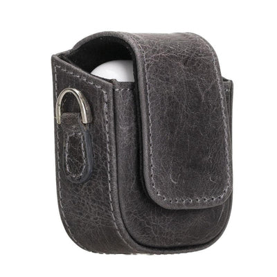 aurora luxury leather airpods case with attached wrist strap - toronata - 