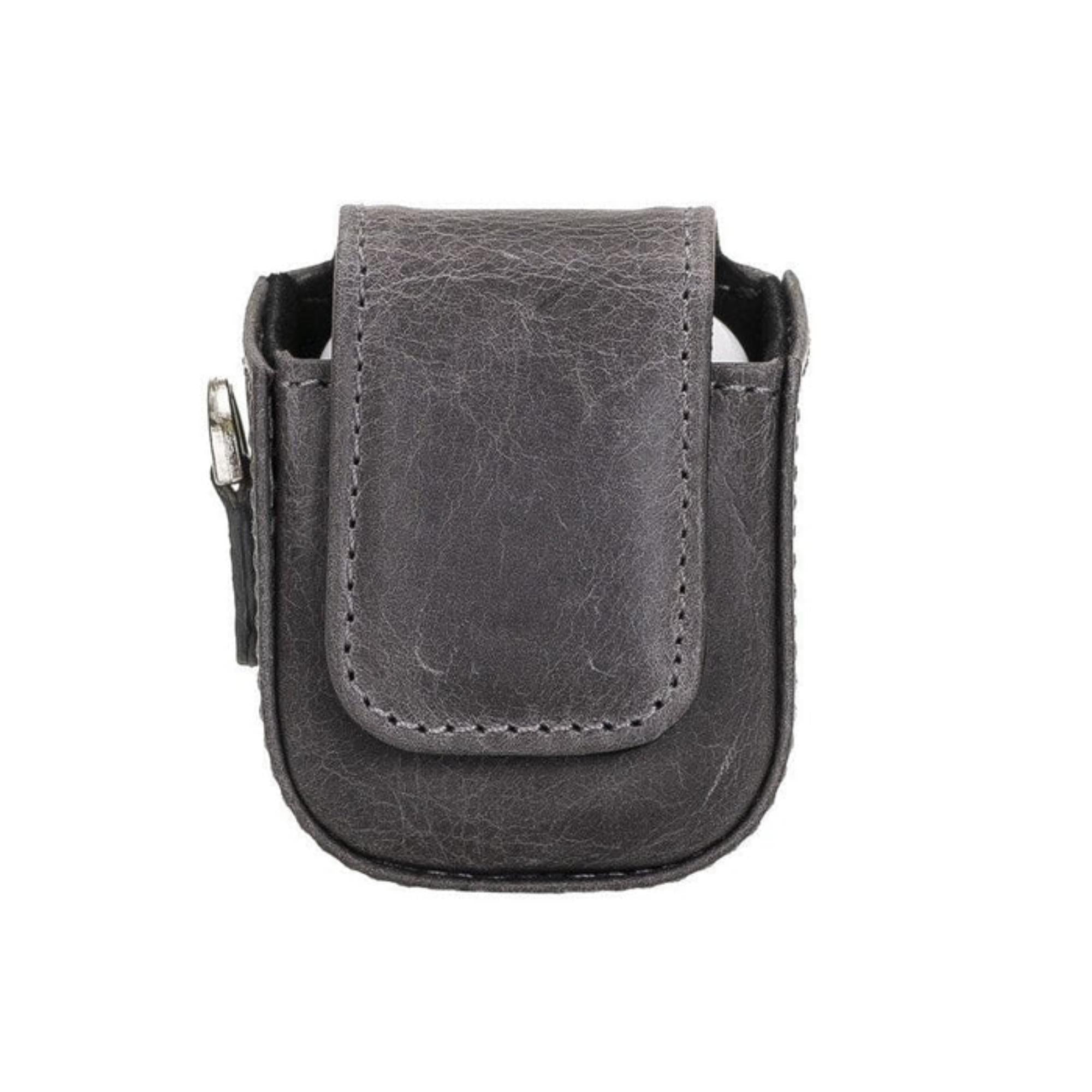 aurora luxury leather airpods case with attached wrist strap - toronata - 
