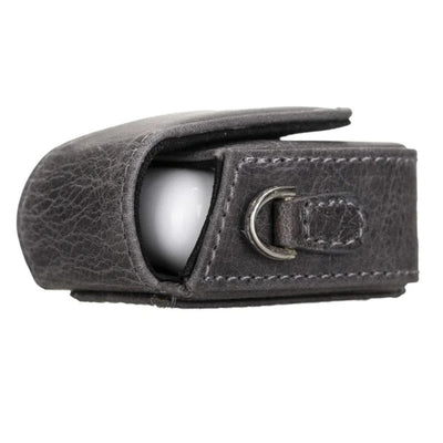 aurora luxury leather airpods case with attached wrist strap - toronata - 