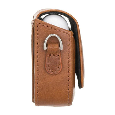 aurora luxury leather airpods case with attached wrist strap - toronata - 