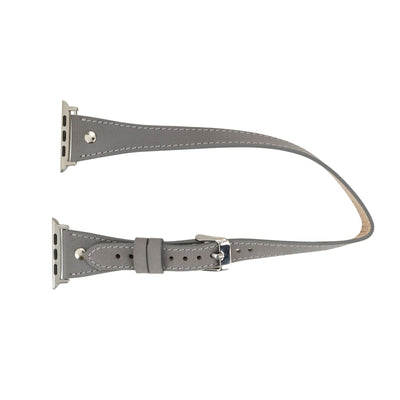 basin double tour leather bands for apple watch 9, ultra 2 and setoronata - 