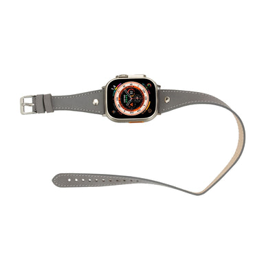 basin double tour leather bands for apple watch 9, ultra 2 and setoronata - 