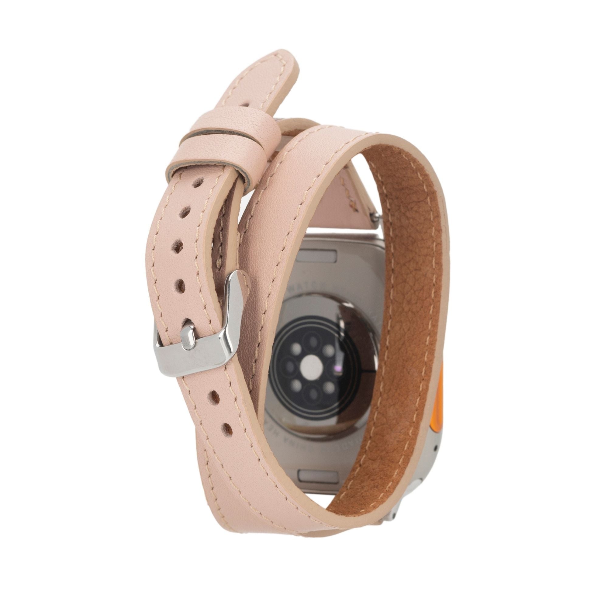 basin double tour leather bands for apple watch 9, ultra 2 and setoronata - 