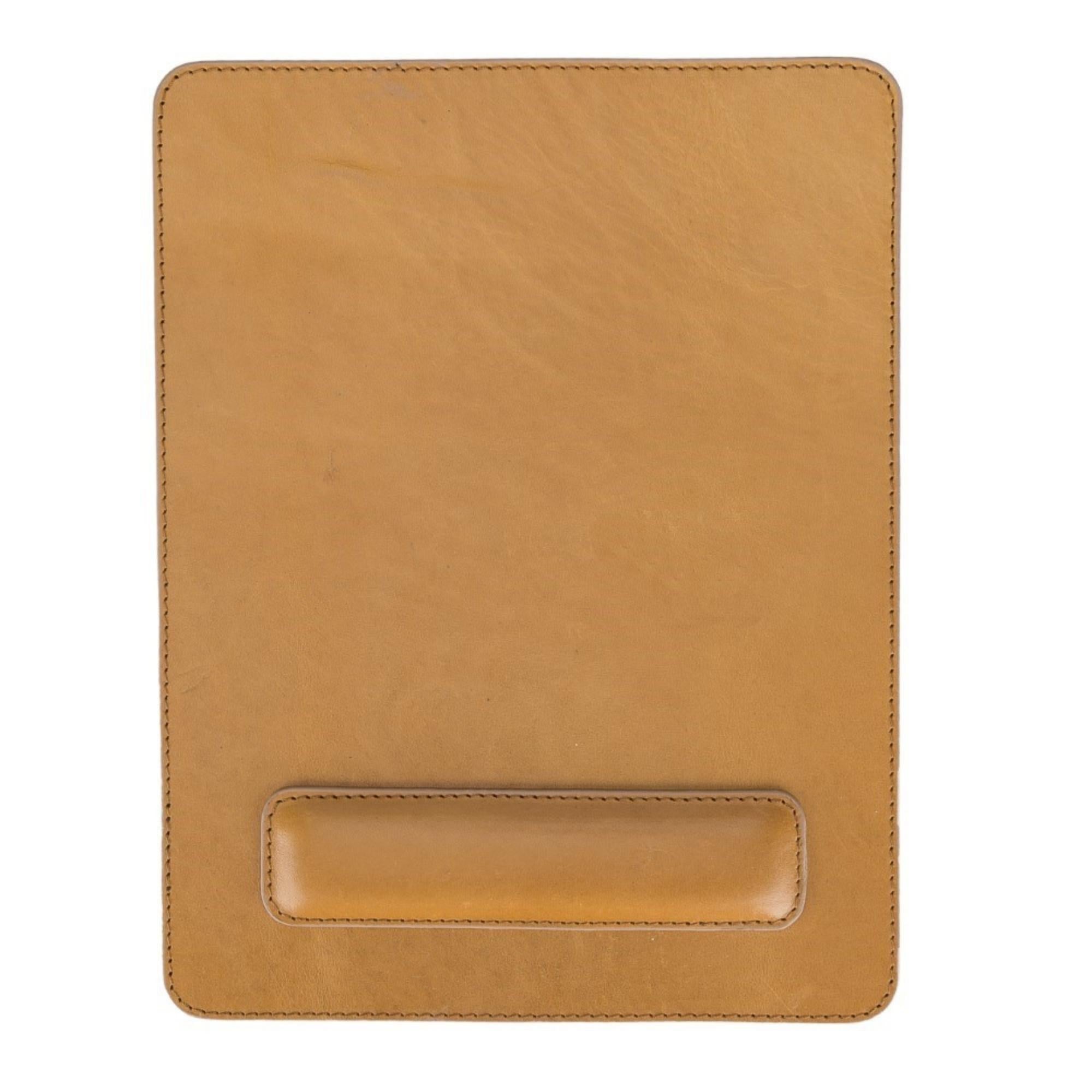 boulder full-grain leather mouse pad with hand support - toronata - 