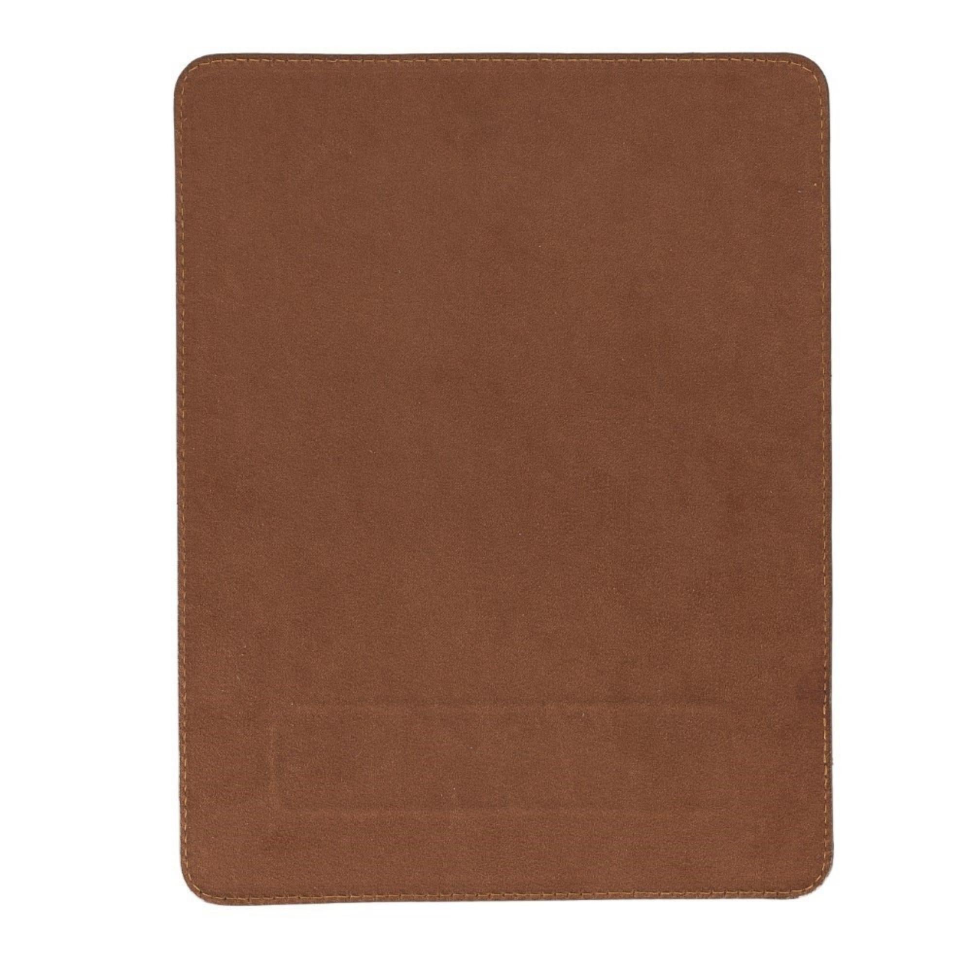 Boulder Full-Grain Leather Mouse Pad with Hand Support-Light Brown---TORONATA