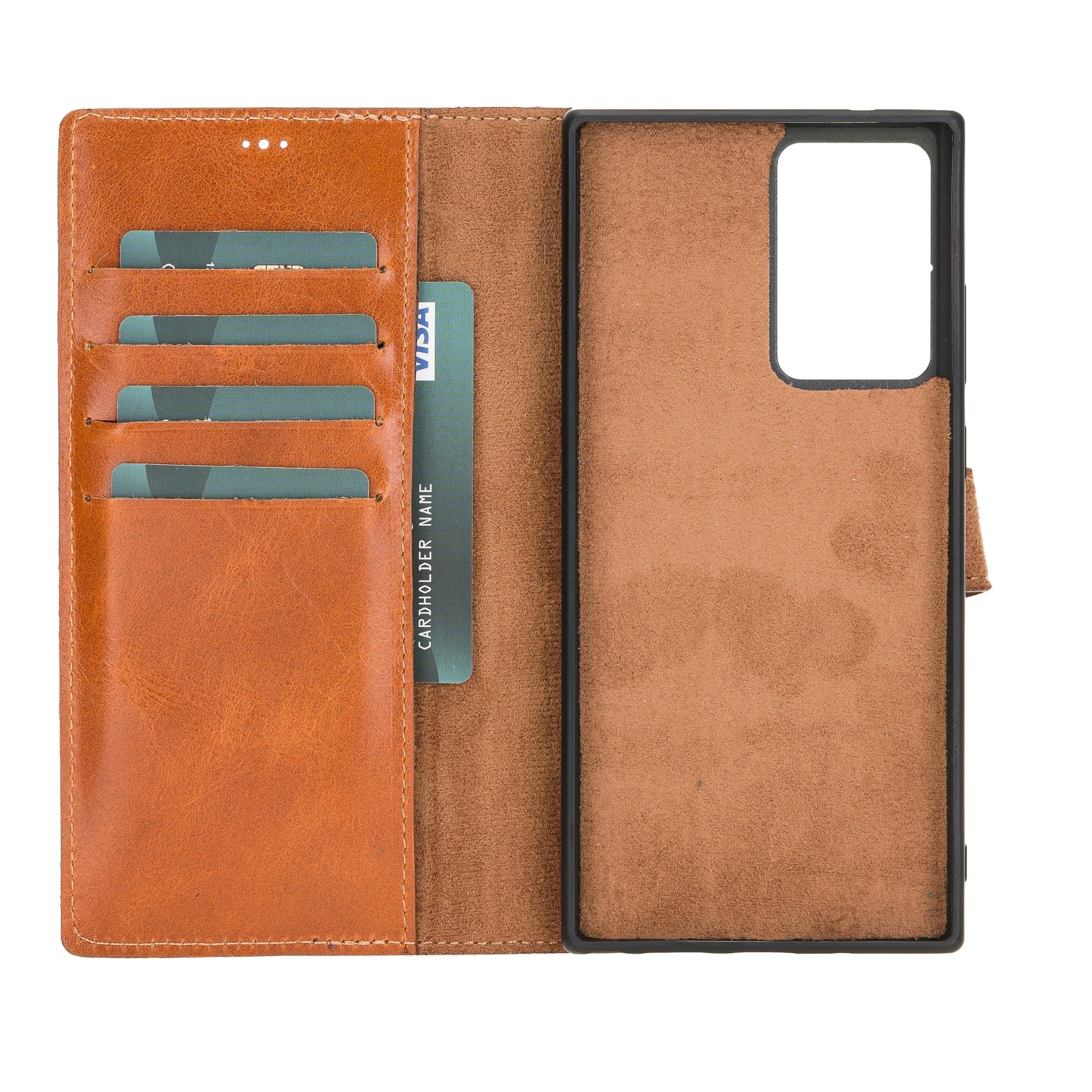 Buffalo Leather Samsung Galaxy Note 20 Ultra Wallet with Detachable Case-Tan---TORONATA