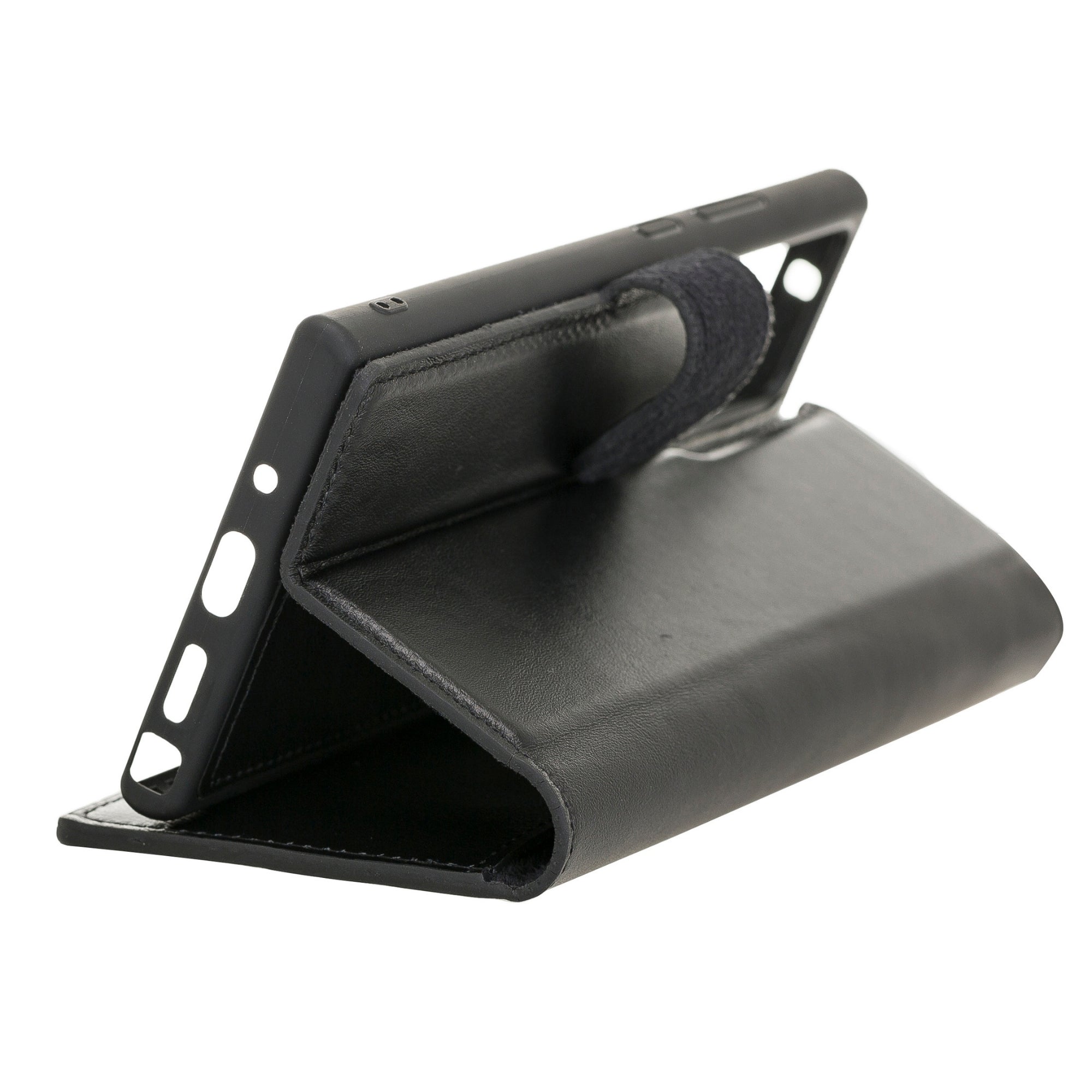 Buffalo Leather Samsung Galaxy Note 20 Wallet with Detachable Case-Black---TORONATA