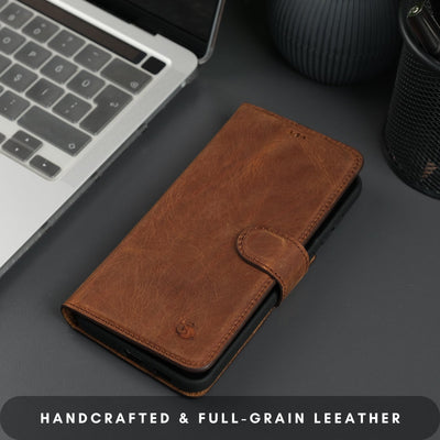 Buffalo Leather Samsung Galaxy S24 Plus Wallet with Detachable Case - TORONATA - 