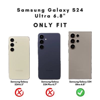 Buffalo Leather Samsung Galaxy S24 Ultra Wallet with Detachable Case - TORONATA - 